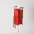 Metal Italian Floor Lamp in Metal, Rattan, Brass and Red Acrylic attributed to Dal Vera, 1950s For Sale - Image 7 of 17