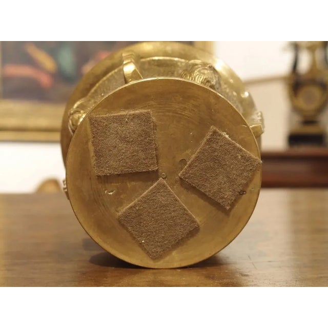 Small 19th Century French Bronze Mortar With Pestle For Sale - Image 10 of 13