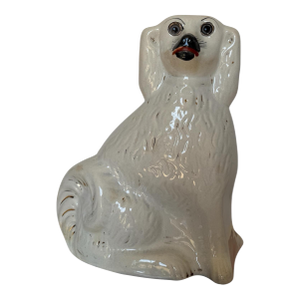 19th Century Staffordshire Spaniel With Glass Eyes