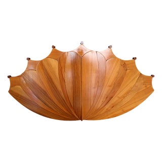 Large Wooden Wall Decoration, 1980s For Sale