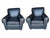 Elevate Your Living Space With This Iconic Three-Piece Set, of Two Vintage Leather Club Chairs & a Matching Oversized Ottoman by Futuristic Furniture. For Sale - Image 4 of 12