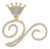 10K Yellow Gold Round Diamond Crown V Letter Initial Pendant 1/4 Cttw For Sale