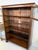 Wood Antique Arts and Crafts Oak 5-Shelf Bookcase With Stained Glass Doors For Sale - Image 7 of 9