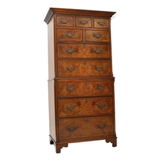 Walnut Chest on Chest of Drawers, 1950s For Sale