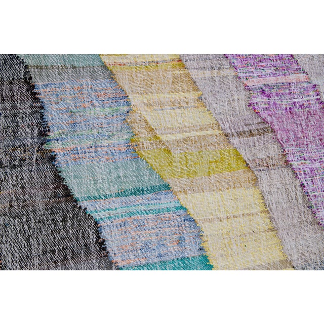 Vintage Turkish Kilim Flatweave Geometric Multicolor Wool Rug For Sale In New York - Image 6 of 11