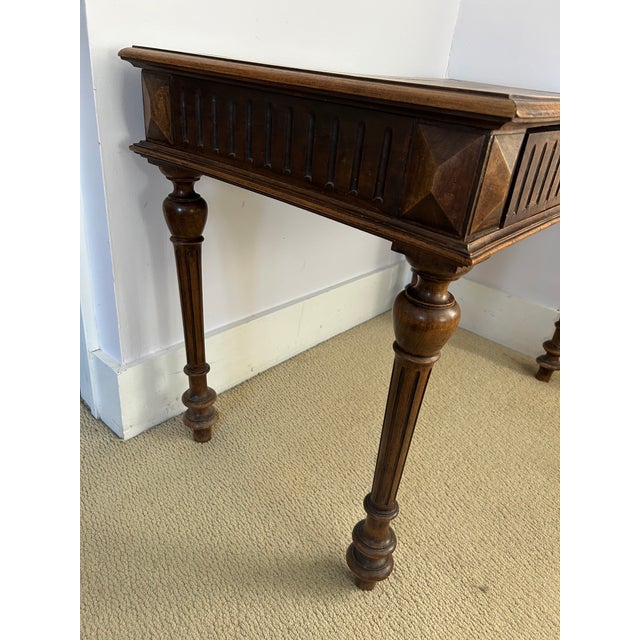 Early 19th Century Carved French Walnut Writing Table For Sale - Image 4 of 9