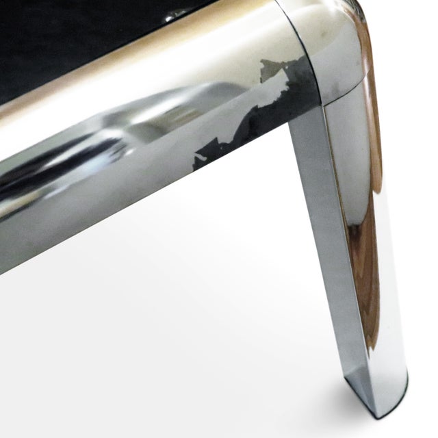 Chrome 1970s Chrome and Glass Coffee Table For Sale - Image 8 of 8