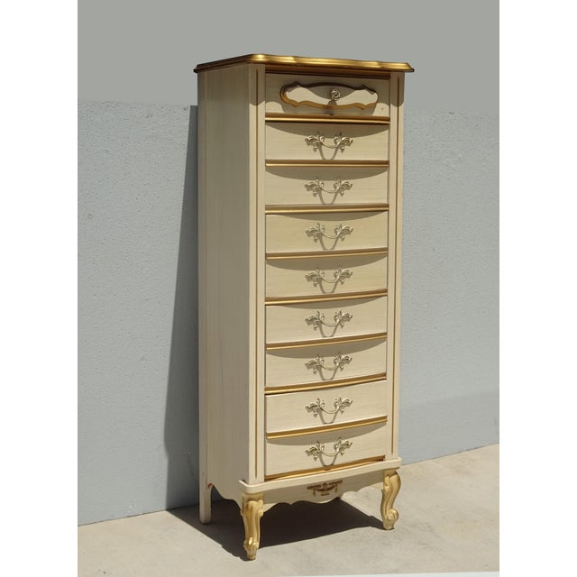 Gorgeous Dresser in Good Vintage Condition. It is Solid and Firm. But the finish on the top drawer, decorative piece...