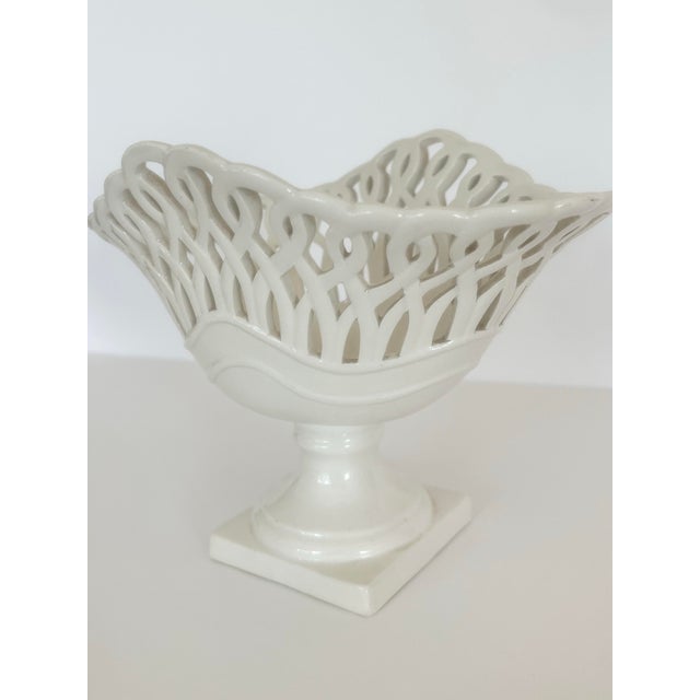 Mid 20th Century Italian Porcelain Lace Vessel For Sale - Image 5 of 8