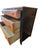 Mid 20th Century Vintage Black & Oak Carved Three-Drawer Chests For Sale - Image 5 of 7