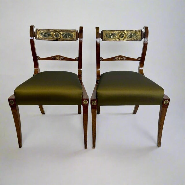 Fine Pair of Neoclassical Side Chairs, 1st Half 19th Century For Sale - Image 10 of 10