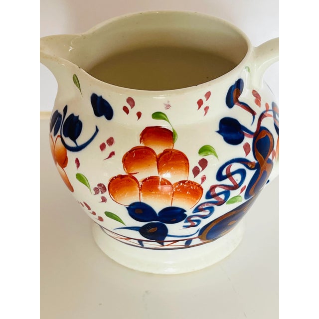 Shabby Chic Antique Allertons Gaudy Welsch Creamer Jug For Sale - Image 3 of 9