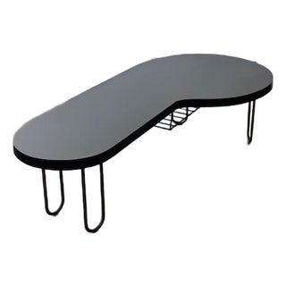 1950's Black Wood Amoeba Coffee Table For Sale