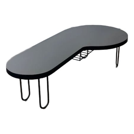 1950's Black Wood Amoeba Coffee Table For Sale