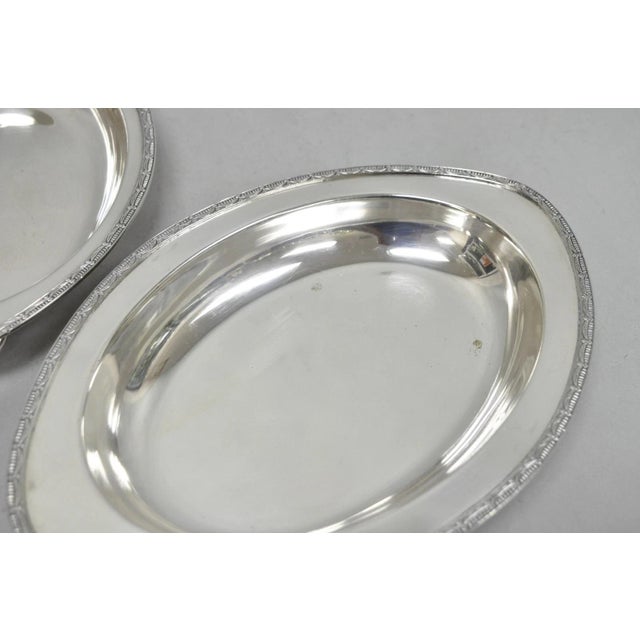 Vintage T&t Silver Plated Victorian Oval Vegetable Serving Platter W/ Drapes For Sale - Image 11 of 16