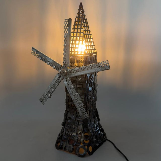 Steampunk Collection Project Windmill Lamp from Simon Saronni, 2000s For Sale - Image 6 of 14