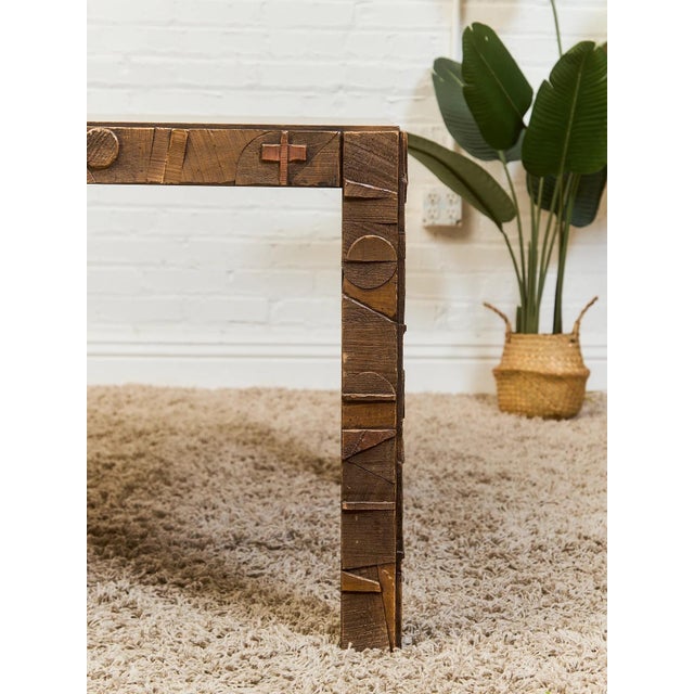 Mid 20th Century Styled After Pueblo Lane Brutalist Dining Table With Four Chairs For Sale - Image 10 of 12