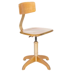 Bauhaus Wooden Model No. 364 Swivel Chair from Ama Elastik, 1940s