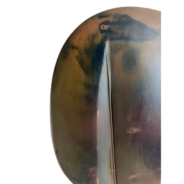 Brown Signed Limited Edition Tony Evans Raku Brown Art Studio Pottery Vase / 1980s Monumental Ceramic Decorative Vessel For Sale - Image 8 of 15