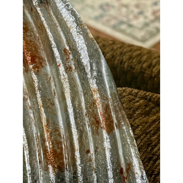 Vintage 1970s Hollywood Regency Round Molten Glass Wall Mirror - Model 49-02393-44 For Sale - Image 12 of 12