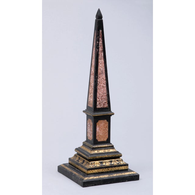 English Antique Slate Obelisk, Circa 1840 For Sale - Image 3 of 3