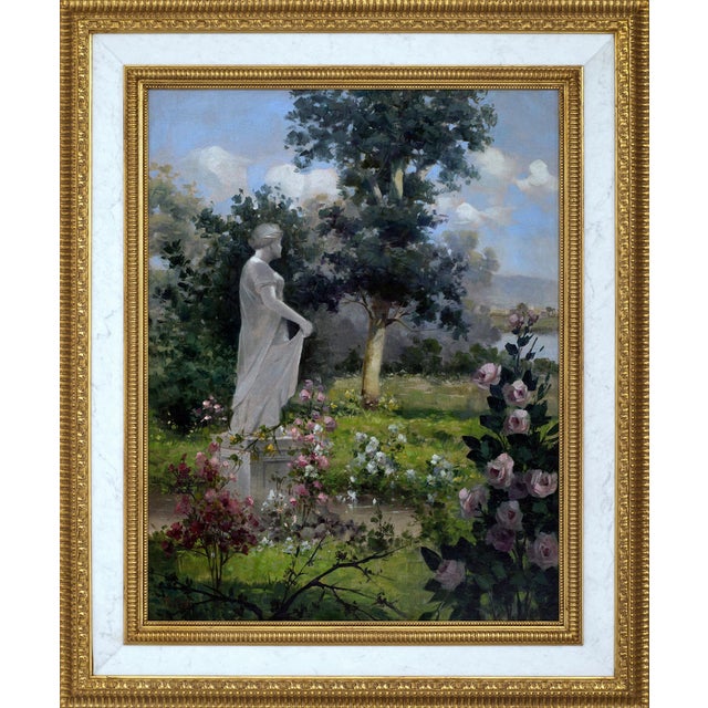 Antonio Celli, Garden, Oil on Canvas, Framed For Sale - Image 6 of 6