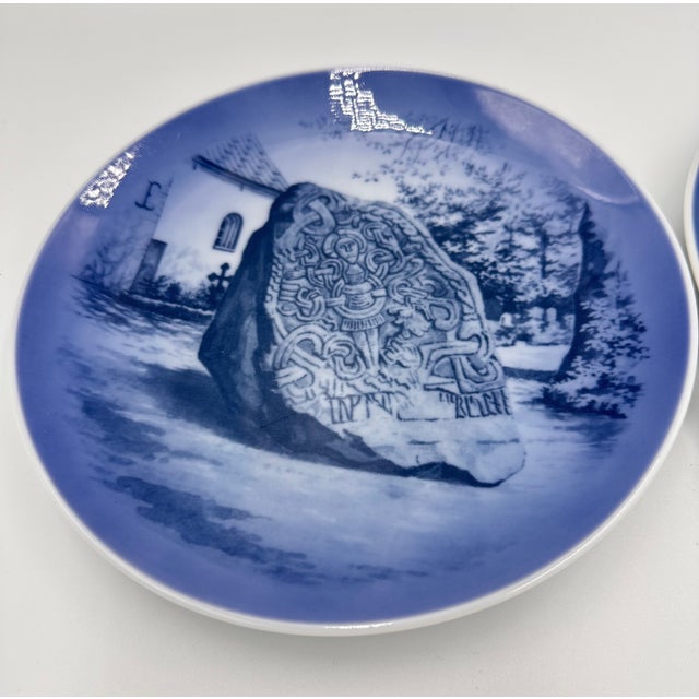 1980s Dak Royal Copenhagen Denmark Annual Plate 1980, 1982 Collectible 2pc Set For Sale - Image 5 of 8