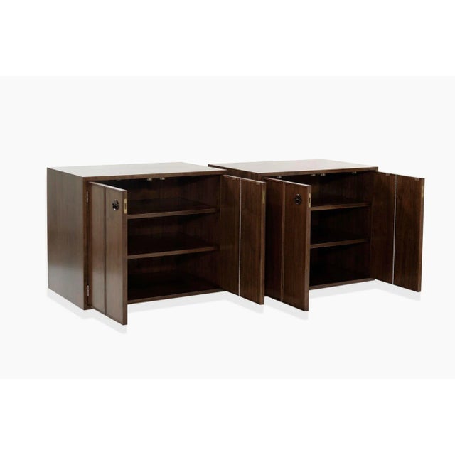 1950s Floating Cabinets by Edward Wormley for Dunbar - Set of 2 For Sale In New York - Image 6 of 12