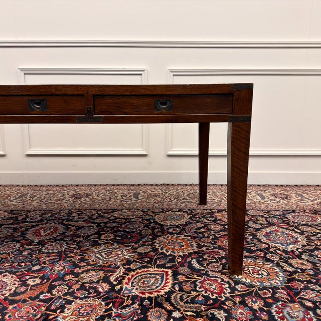 English Eichholtz Campaign Writing Desk For Sale - Image 11 of 18