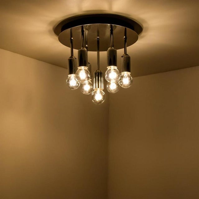 Chrome Flush Mount from Cosack Leuchten, 1970s For Sale - Image 7 of 14