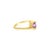 Contemporary Solitaire Amethyst Ring 14k Yellow Gold, Size 7 For Sale - Image 3 of 6