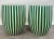 Art Deco Style Green & White Cylindrical Resin Side, End Table or Stool, a Pair For Sale - Image 4 of 11