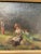 Antique Country Landscape With Three Ladies in a Carved Giltwood Frame For Sale - Image 11 of 17