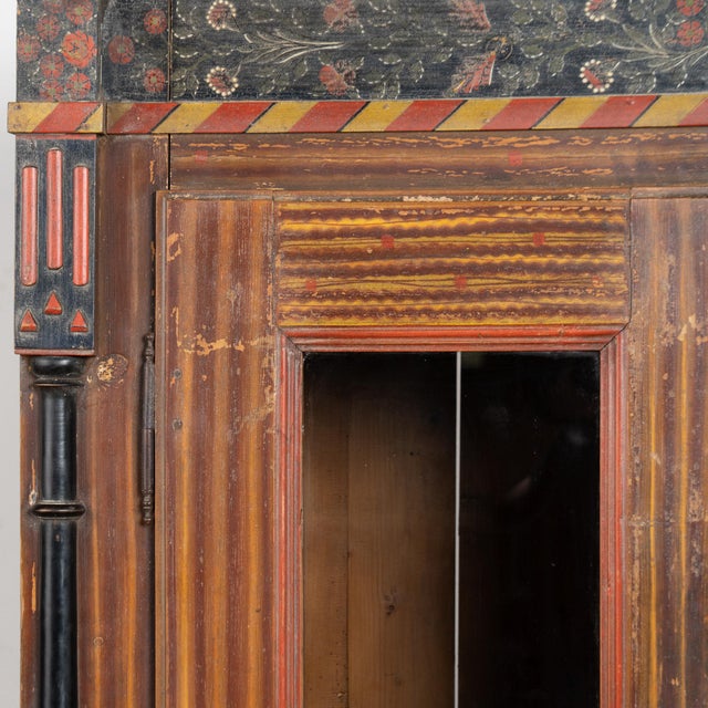 19th Century Original Painted Hungarian Cabinet Armoire For Sale - Image 6 of 18