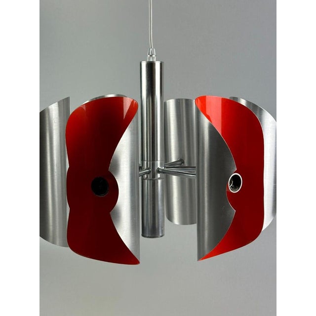 Space Age 6-Flame Sputnik Chandelier in Chromed Metal, 1970s For Sale - Image 11 of 18