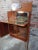 Wood Bar Cabinet with Mirror, Glass Shelf & Light For Sale - Image 7 of 9