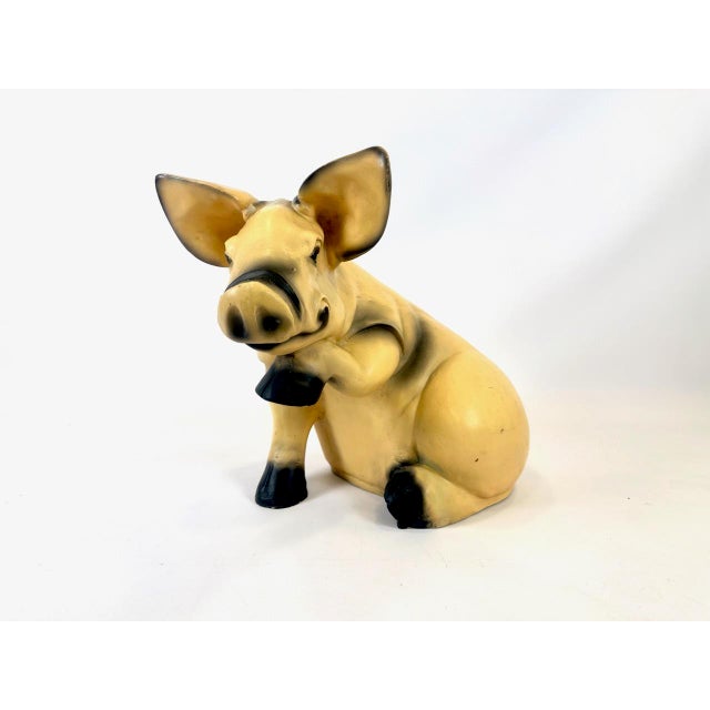 Plastic Large Vintage Resin Garden Pig Figure, 1980s For Sale - Image 7 of 14