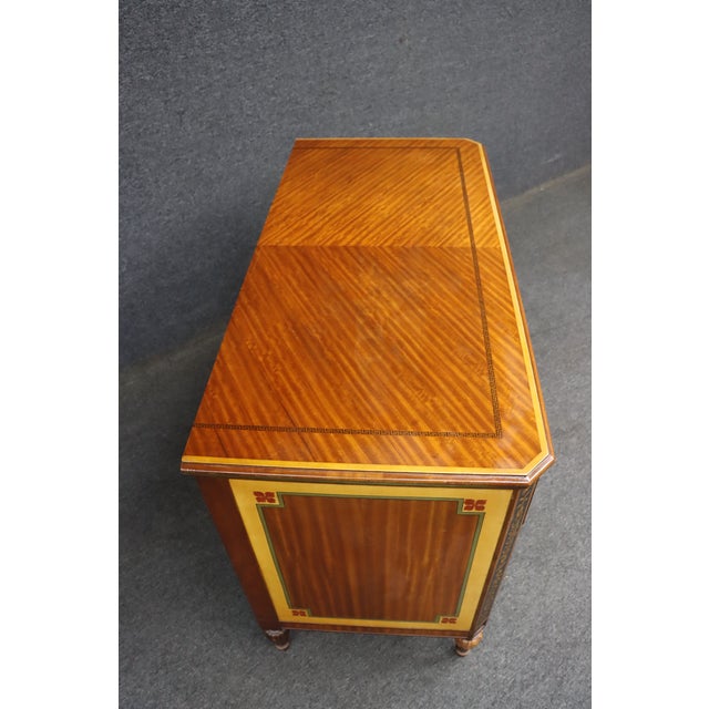 Robert Irwin Satinwood & Paint Decorated Neoclassical Dresser / Chest For Sale - Image 15 of 17