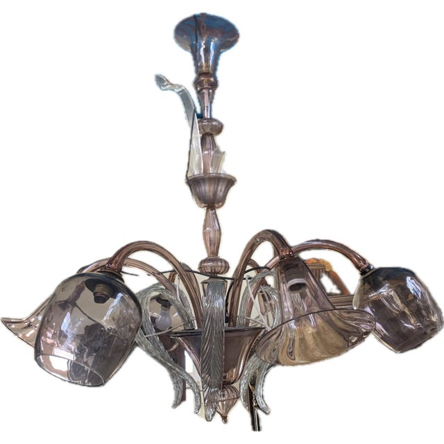 Venetian Chandelier in Murano Glass, 1940s For Sale - Image 4 of 18