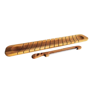 Baguette Bread Board and Bread Knife, 2 Pieces