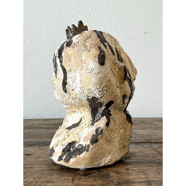 Vintage Original Studio Pottery Bust For Sale - Image 11 of 12