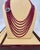 Gemstone 480 Ct 7 Layer Natural Smooth Ruby Bead Necklace 14k Gold Sapphire Diamond Clasp For Sale - Image 7 of 18