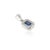 Octagon Deep Blue Sapphire Diamond Halo Pendant in 14k White Gold For Sale - Image 4 of 10
