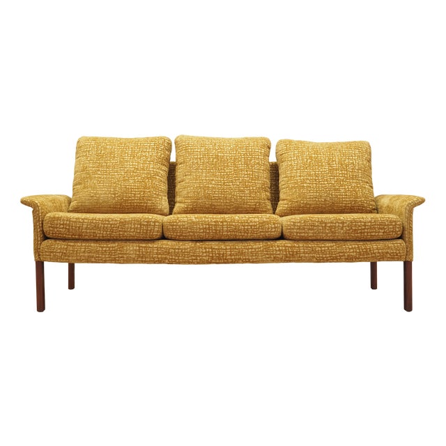 Vintage Danish Mustard Sofa by Hans Olsen, 1960s For Sale