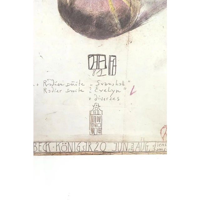 Modern Horst Janssen, Floral Still Life, Aluminum For Sale - Image 3 of 8