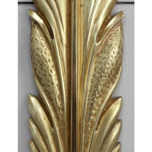 Gold Gilt Bronze Sconces, 1950s, Set of 2 For Sale - Image 8 of 18