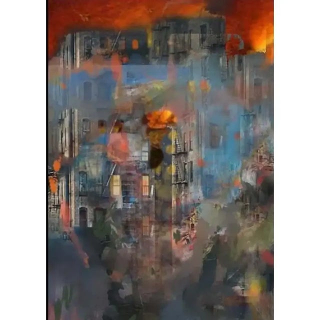 Mixed Media Print Entitled "End of Days", Framed For Sale - Image 4 of 9