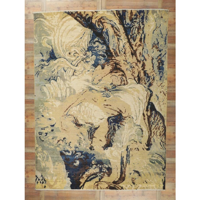 Biophilic Design Vintage Style Rug, 09'05 X 12'09 For Sale - Image 11 of 13