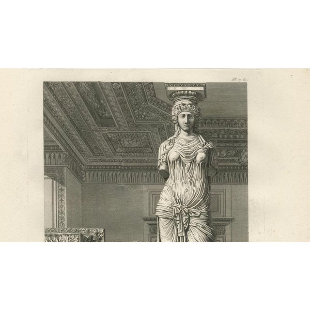 Paper Louis-Pierre Baltard, Caryatid Sculpture of the Louvre Interior, 1803, Paper For Sale - Image 7 of 9