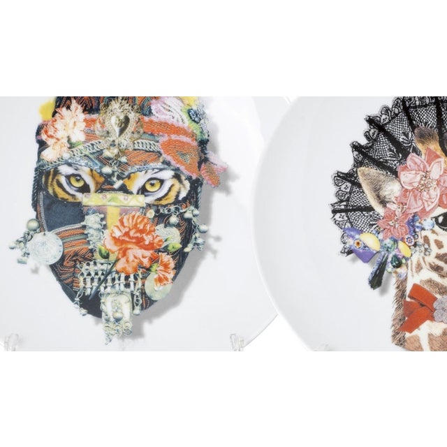 Porcelain - Two Christian Lacroix plates - Vista Alegre. Made of Vista Alegre porcelain; polychrome decoration; mark no....